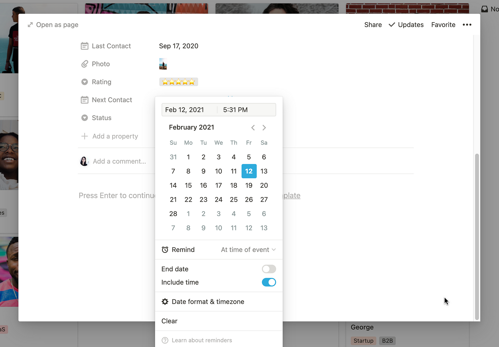 notion template