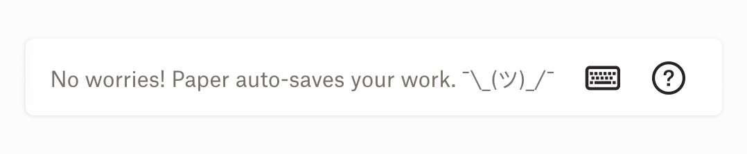 Dropbox paper autosave