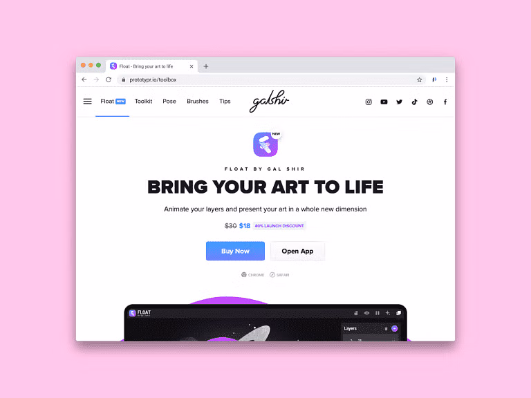 Brand logo for external website's link